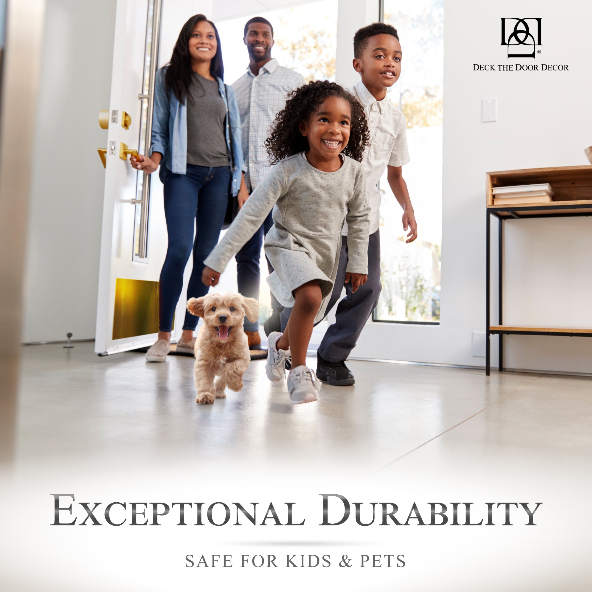 Traditional Door Kick Plate in Shiny Brass Lifestyle