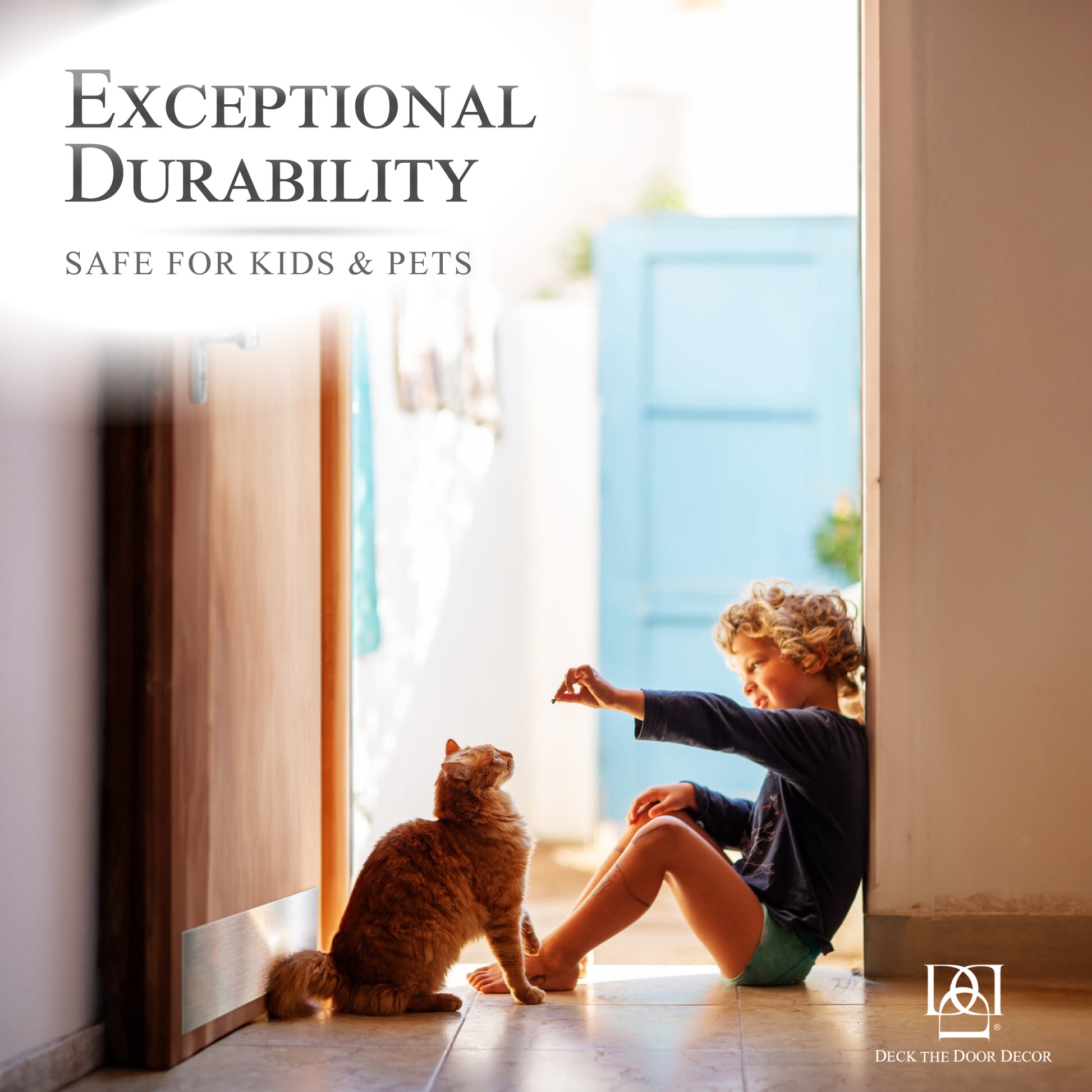 Traditional Door Kick Plate in Satin Nickel lifestyle