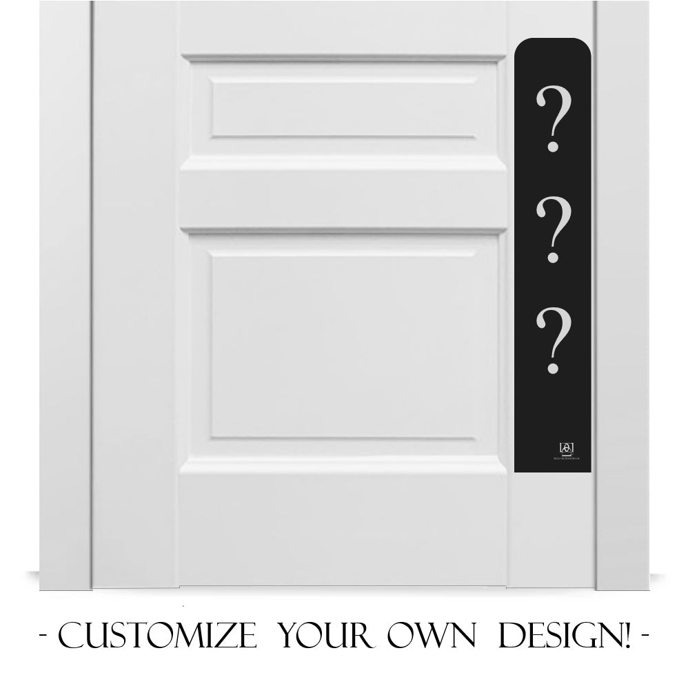 Custom Engraved Dog Scratch Protection Plate on satin black