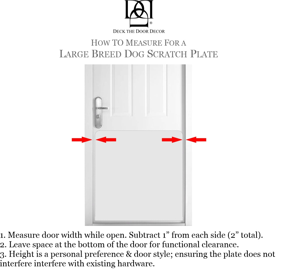 How to measure for a large breed dog scratch plate
