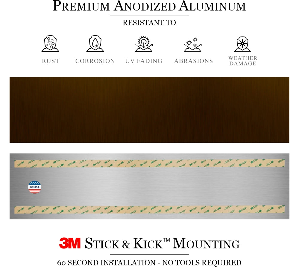 Traditional Door Kick Plate in Oil Rubbed Bronze Adhesive Mount