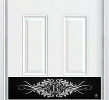 Load image into Gallery viewer, Door Kick Plate - Engraved - &quot;Acanthus&quot; Monogram - Multiple Finish &amp; Size Options - Customizable
