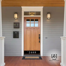 Load image into Gallery viewer, Door Kick Plate - Engraved - &quot;Colonial&quot; Home Address - Multiple Finish &amp; Size Options - Customizable
