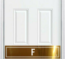Load image into Gallery viewer, Door Kick Plate - Engraved - &quot;Utilitarian&quot; Monogram - Multiple Finish &amp; Size Options - Customizable
