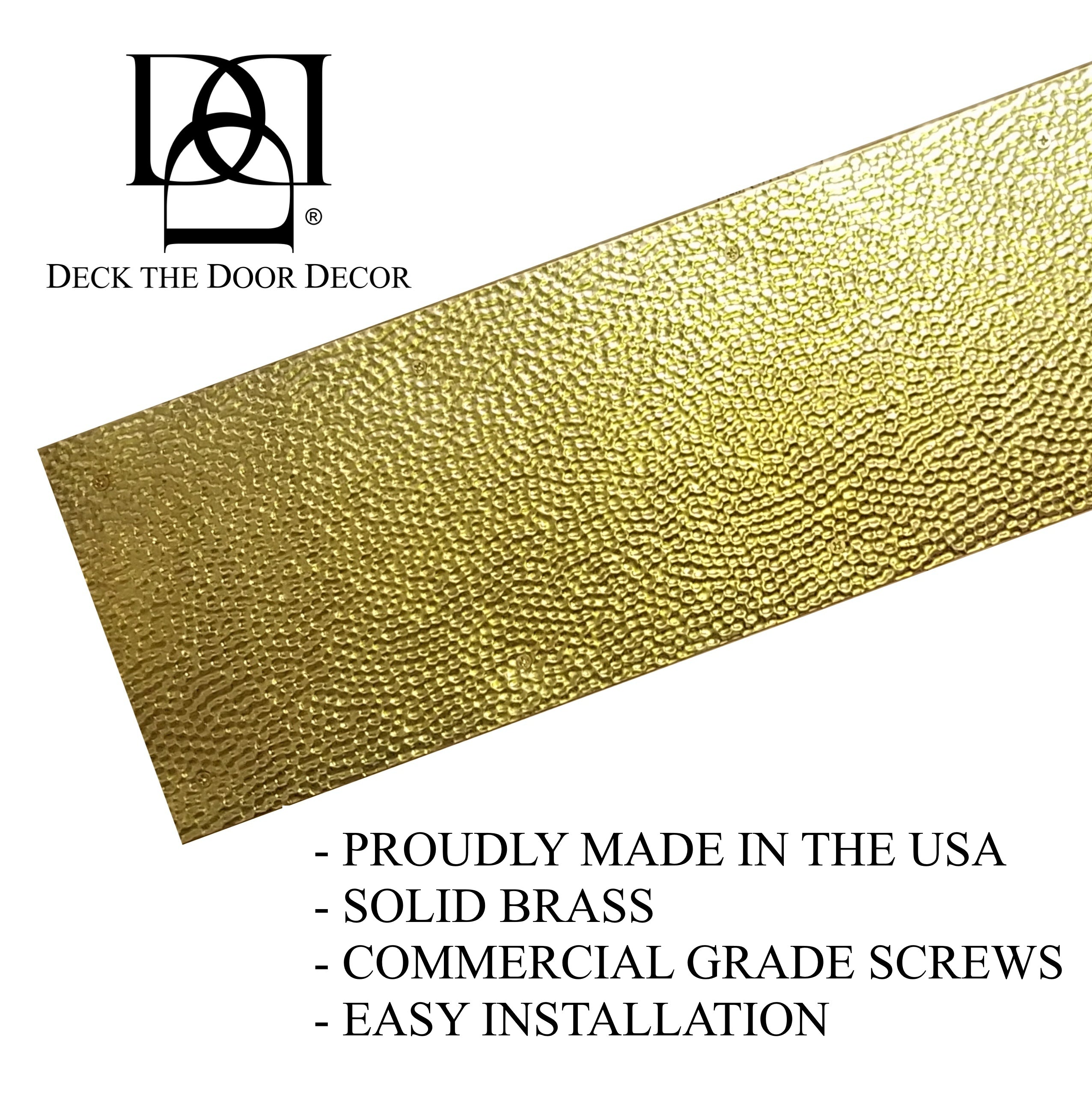 Artisan Embossed Hammered Door Kick Plates - Multiple Finish & Size Options