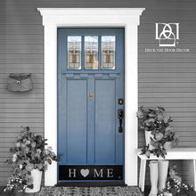 Load image into Gallery viewer, Door Kick Plate - Engraved - &quot;HOME&quot; - Multiple Finish &amp; Size Options
