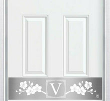 Load image into Gallery viewer, Door Kick Plate - Engraved - &quot;Magnolia&quot; Monogram - Multiple Finish &amp; Size Options - Customizable
