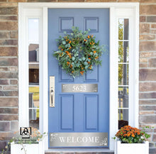 Load image into Gallery viewer, Door Address Accent Plate - Engraved - &quot;Johnson&#39;s Welcome&quot; - Multiple Finish &amp; Size Options - Customizable
