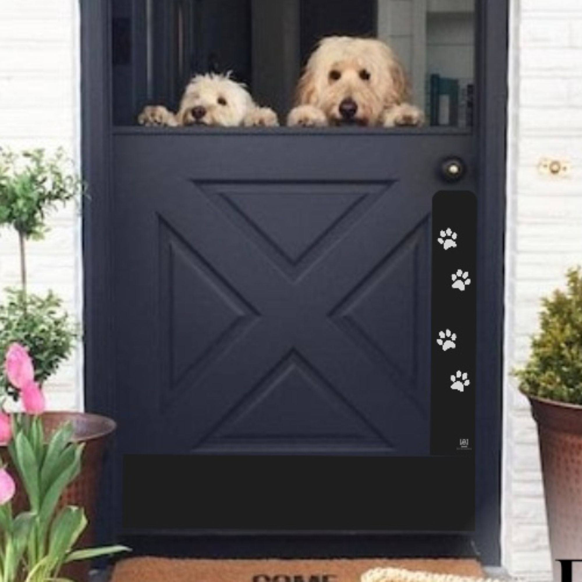 Engraved Dog Scratch Protection Plates by Deck the Door Decor