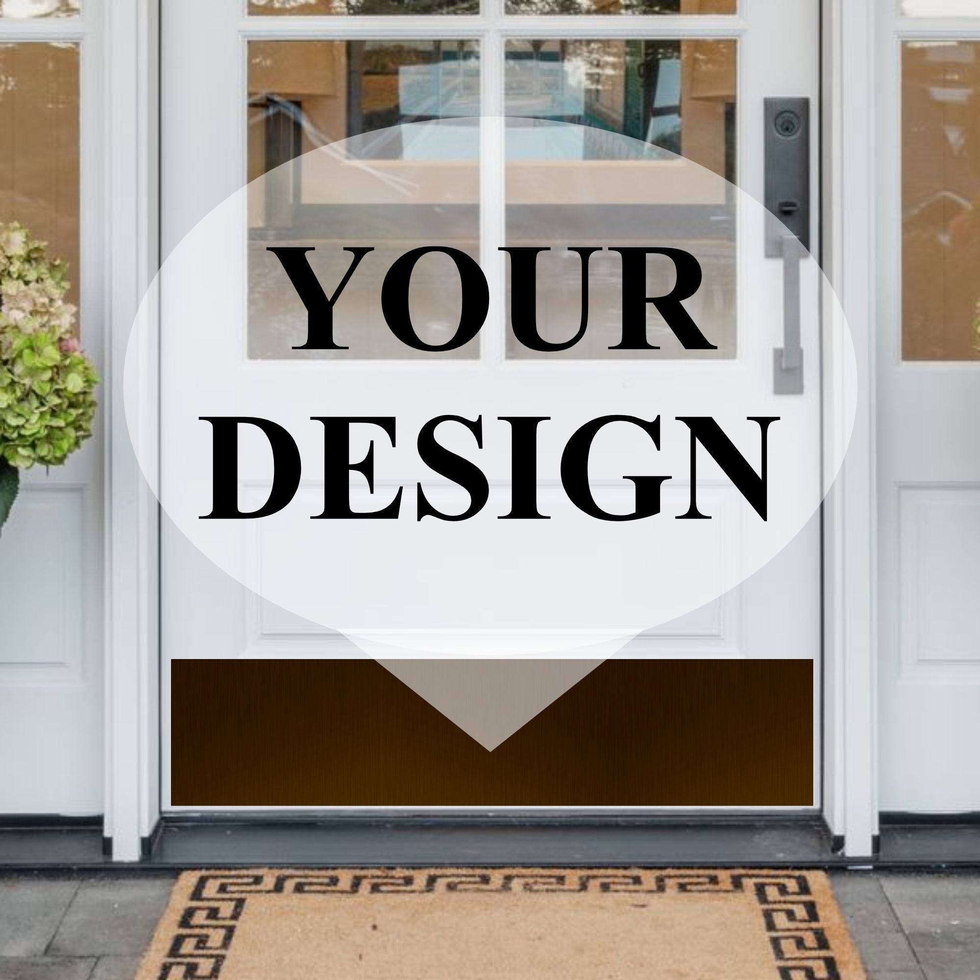 Design your own engraved door kick plate by Deck the Door Decor