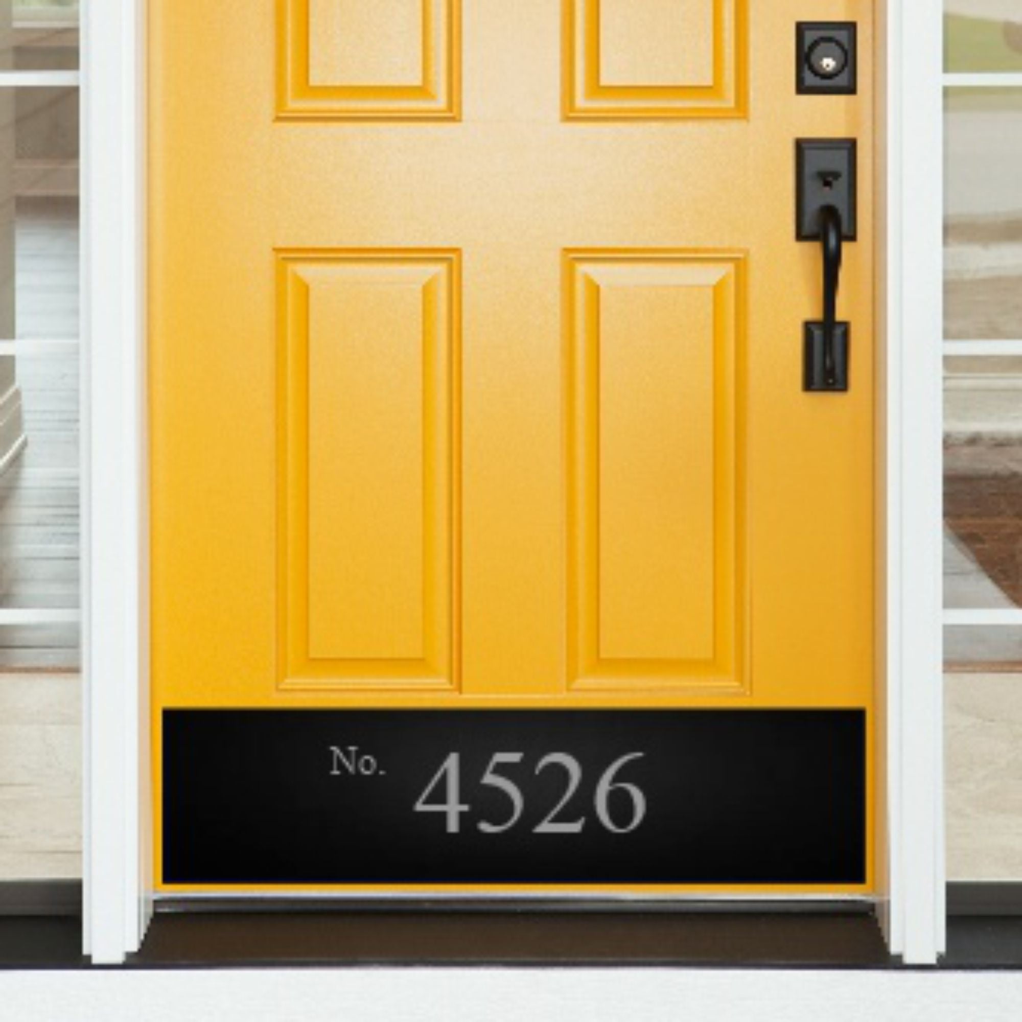 Home Address Engraved Door Kick Plates – House Number Door Plates