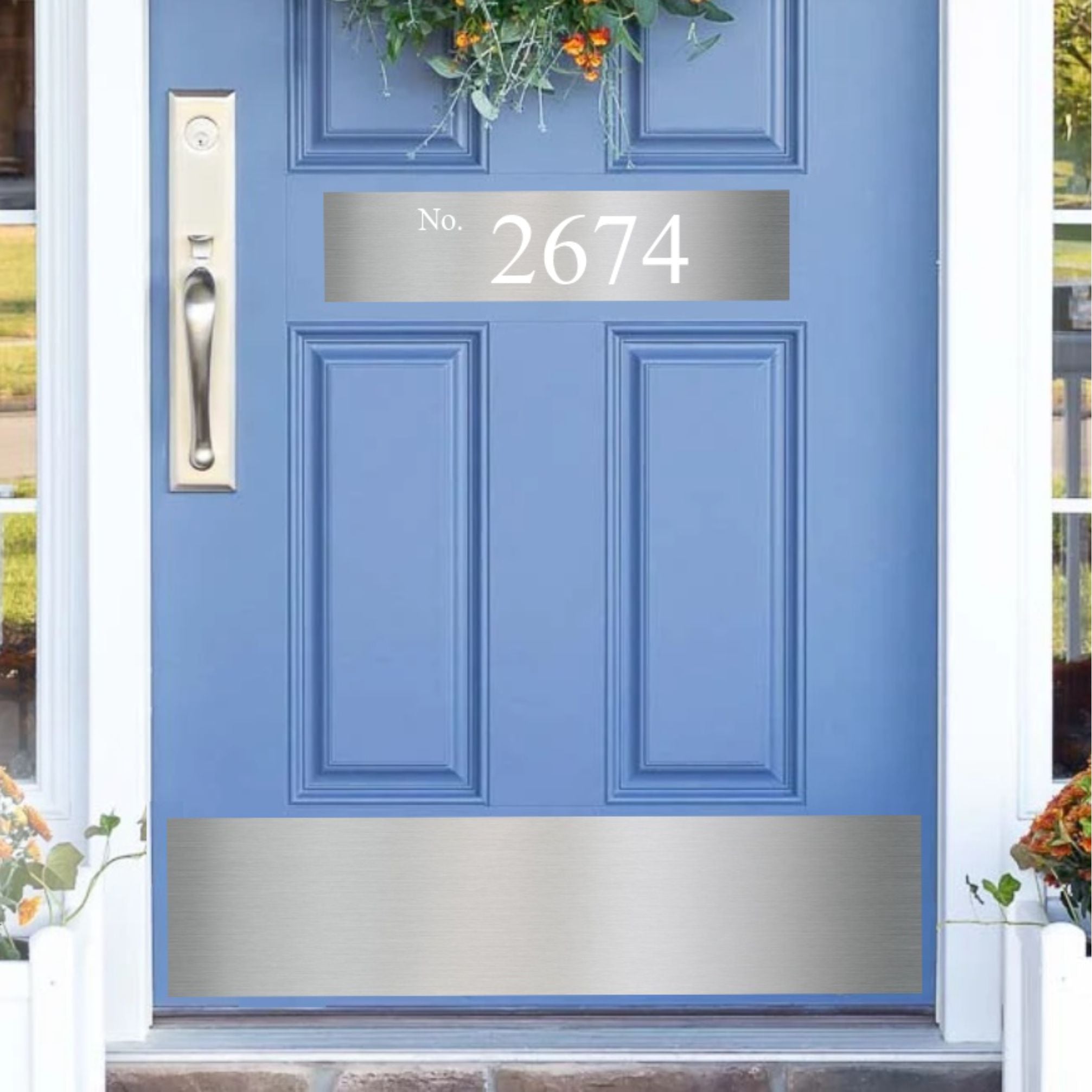 Engraved Address Accent Plate by Deck the Door Decor