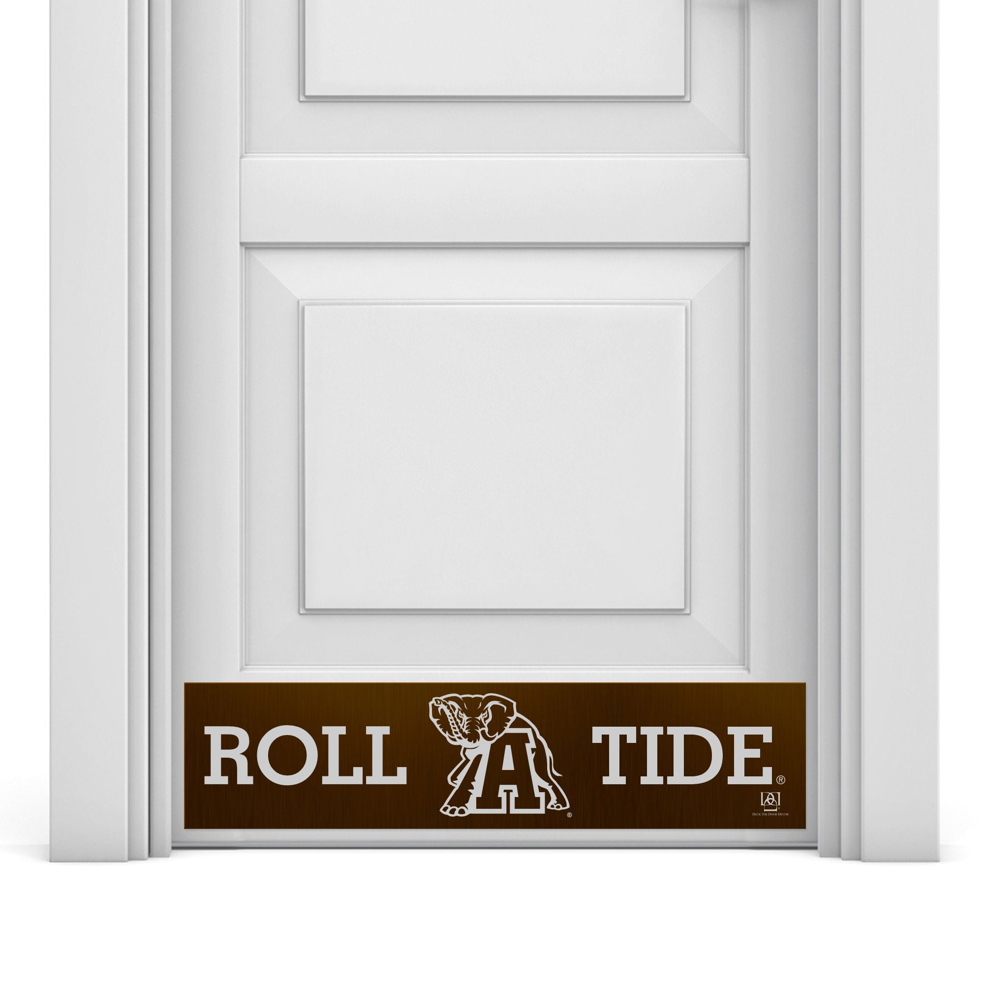 Alabama Crimson Tide Roll Tide Engraved Door Kick Plate – Officially Licensed Collegiate Door Decor
