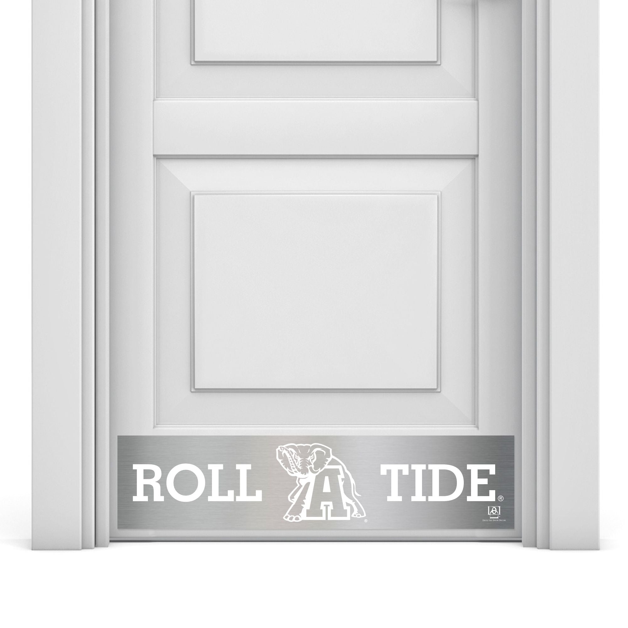 Alabama Crimson Tide Roll Tide Engraved Door Kick Plate – Officially Licensed Collegiate Door Decor