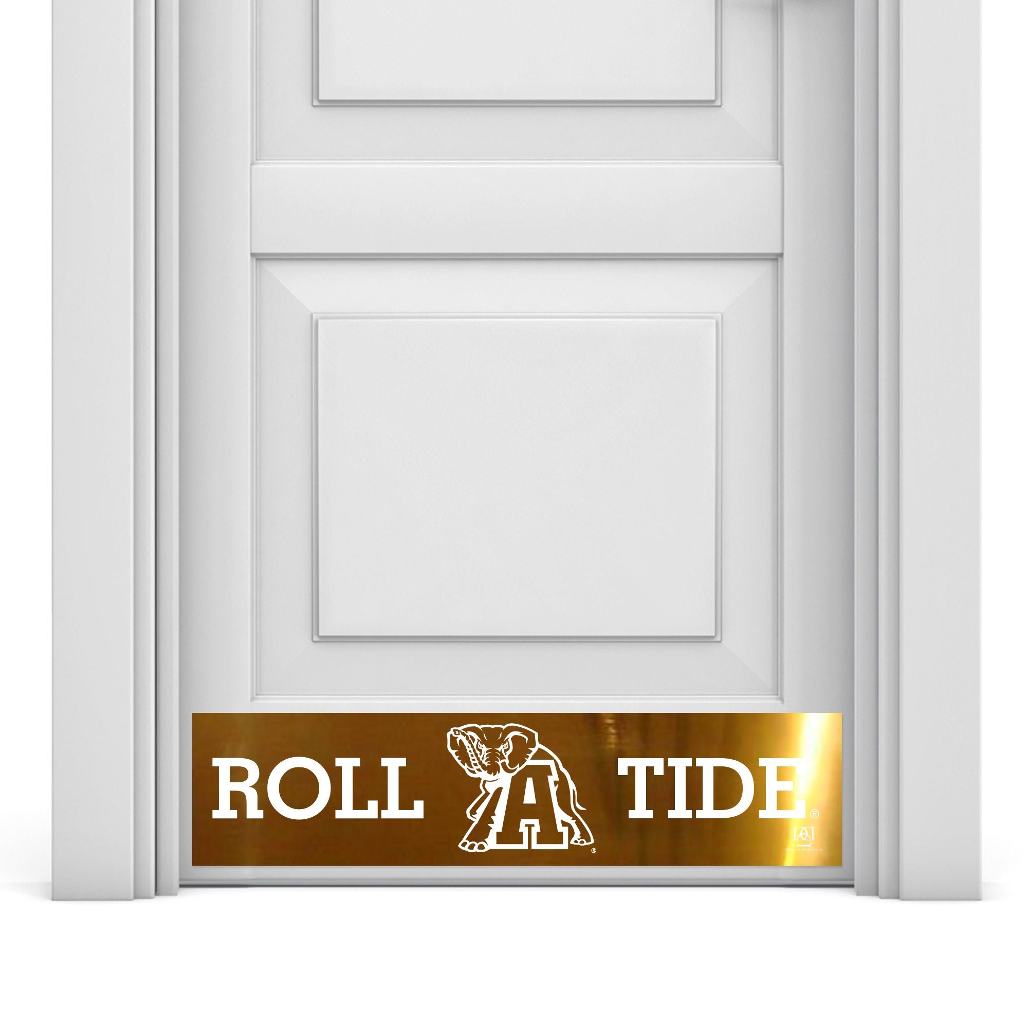 Alabama Crimson Tide Roll Tide Engraved Door Kick Plate – Officially Licensed Collegiate Door Decor
