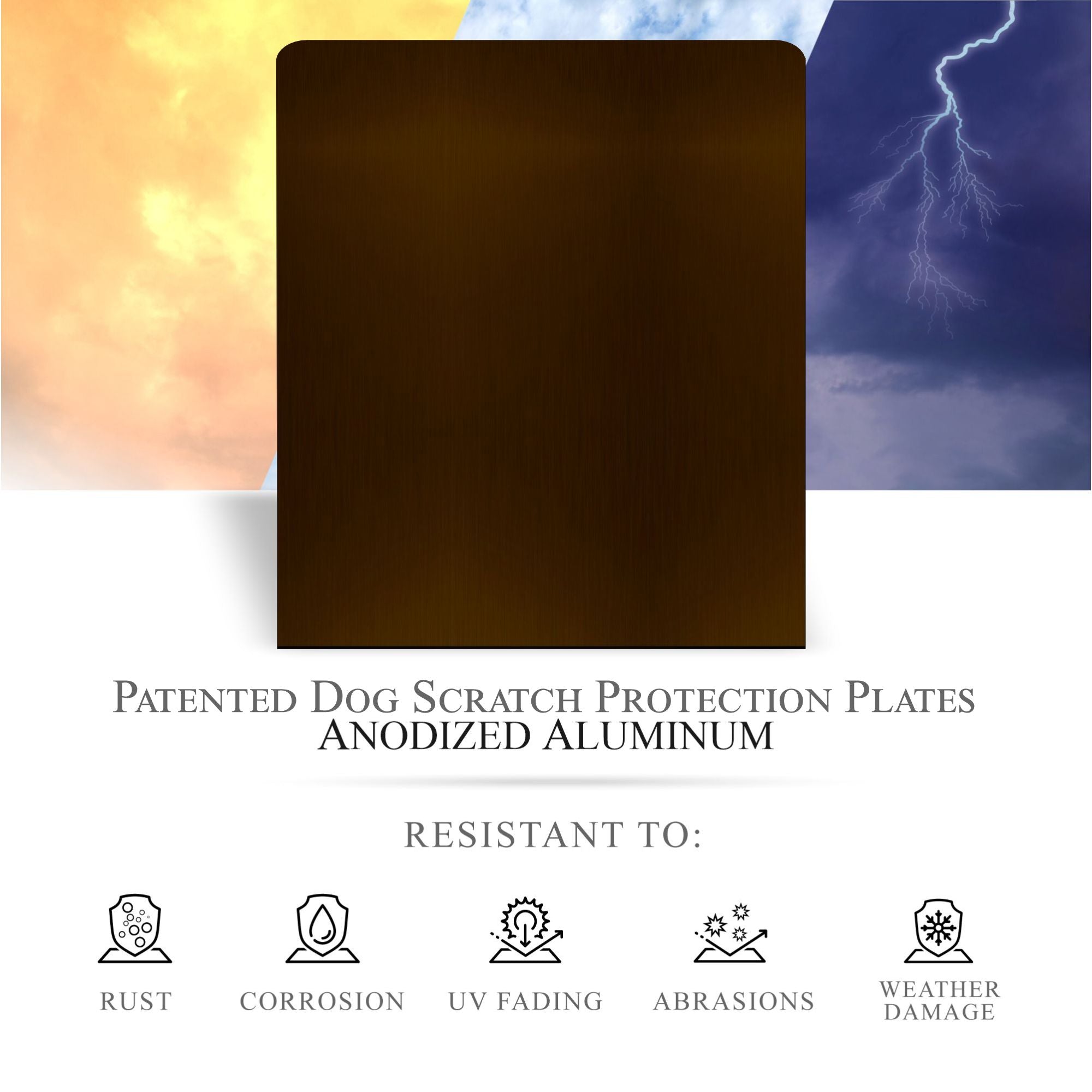 Large Breed Dog Scratch Door Protection Plate - Multiple Sizes & Finishes