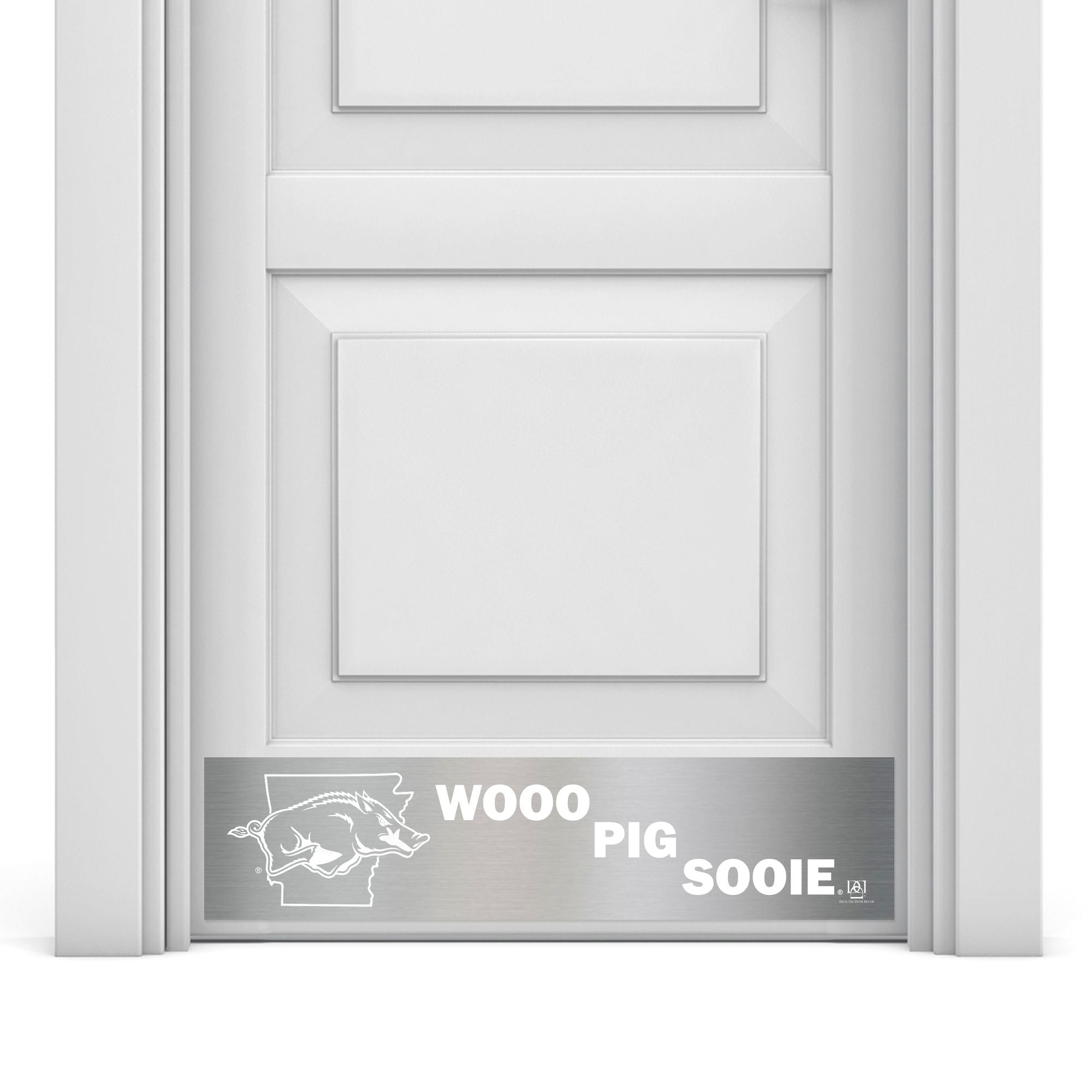 Arkansas Razorbacks Engraved Door Kick Plate – Officially Licensed Collegiate Door Decor