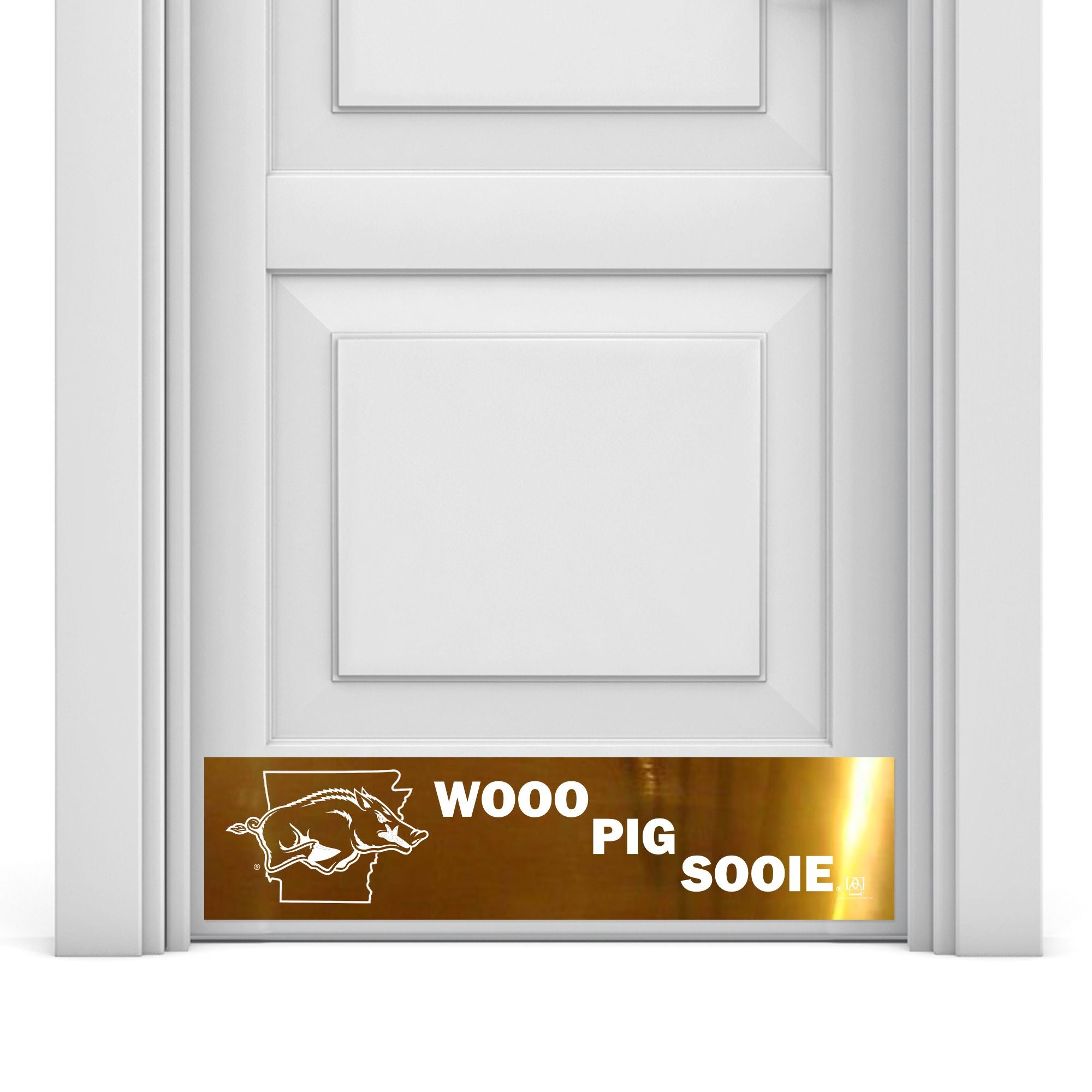 Arkansas Razorbacks Engraved Door Kick Plate – Officially Licensed Collegiate Door Decor