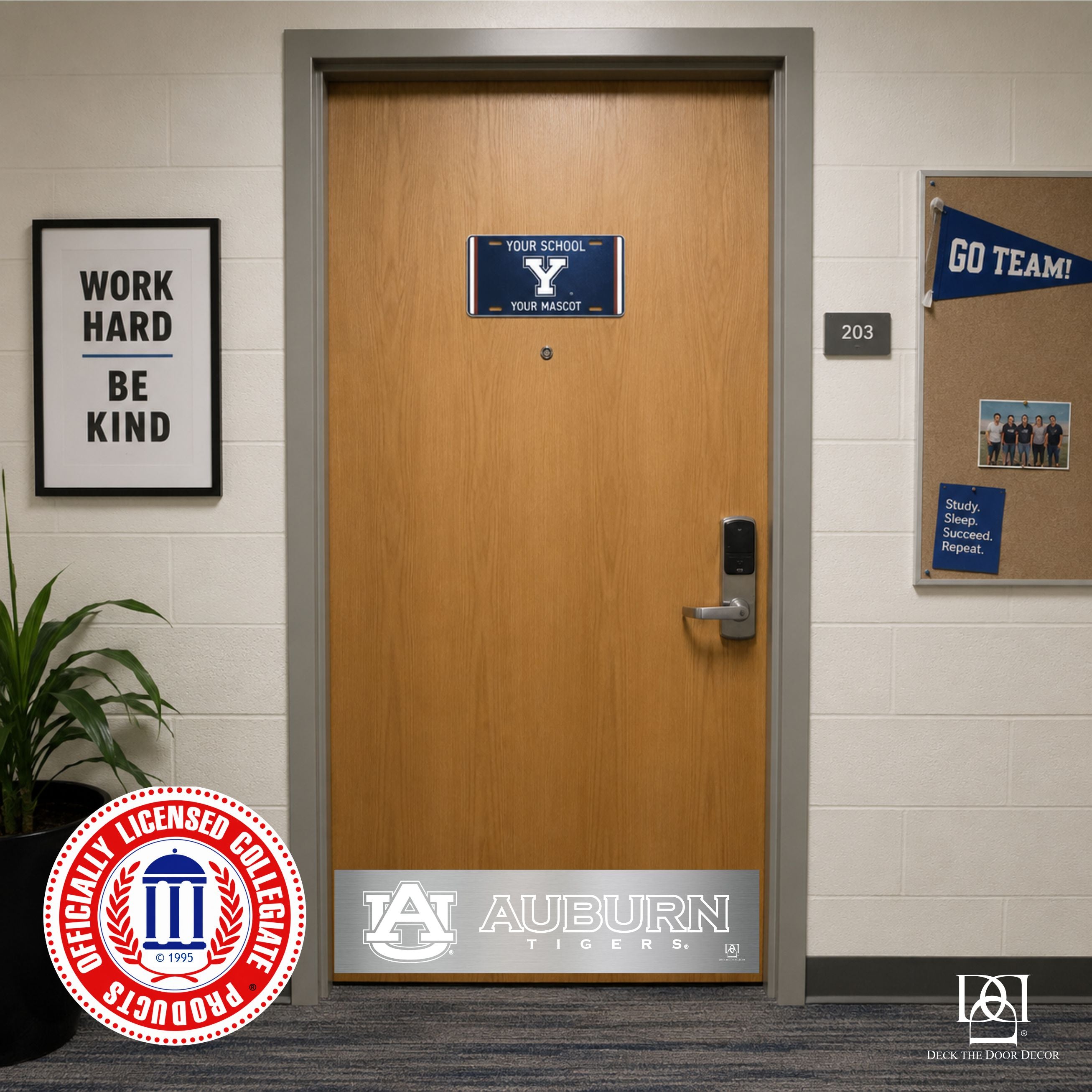 Auburn Tigers Engraved Door Kick Plate – Officially Licensed Auburn University Door Decor