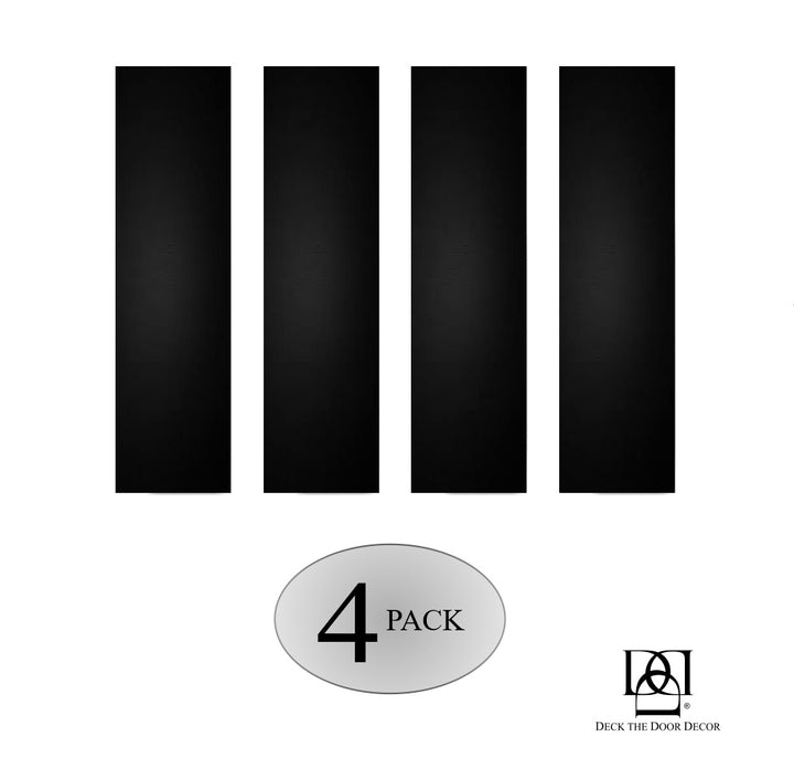 Door Push Plate in Satin Black 4 Pack