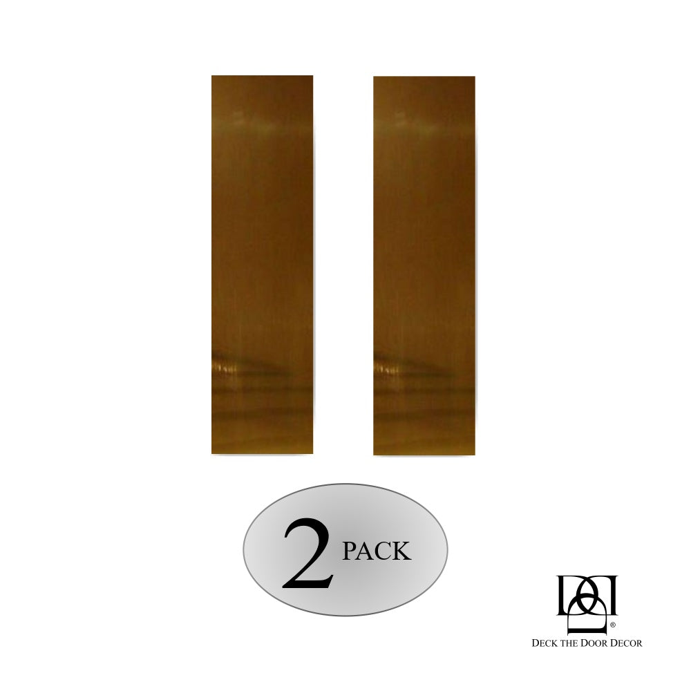 Door Push Plate in shiny brass 2 pack