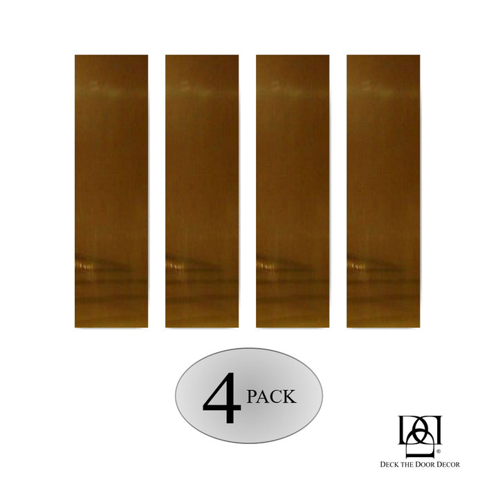 Door Push Plate in shiny brass 4 pack