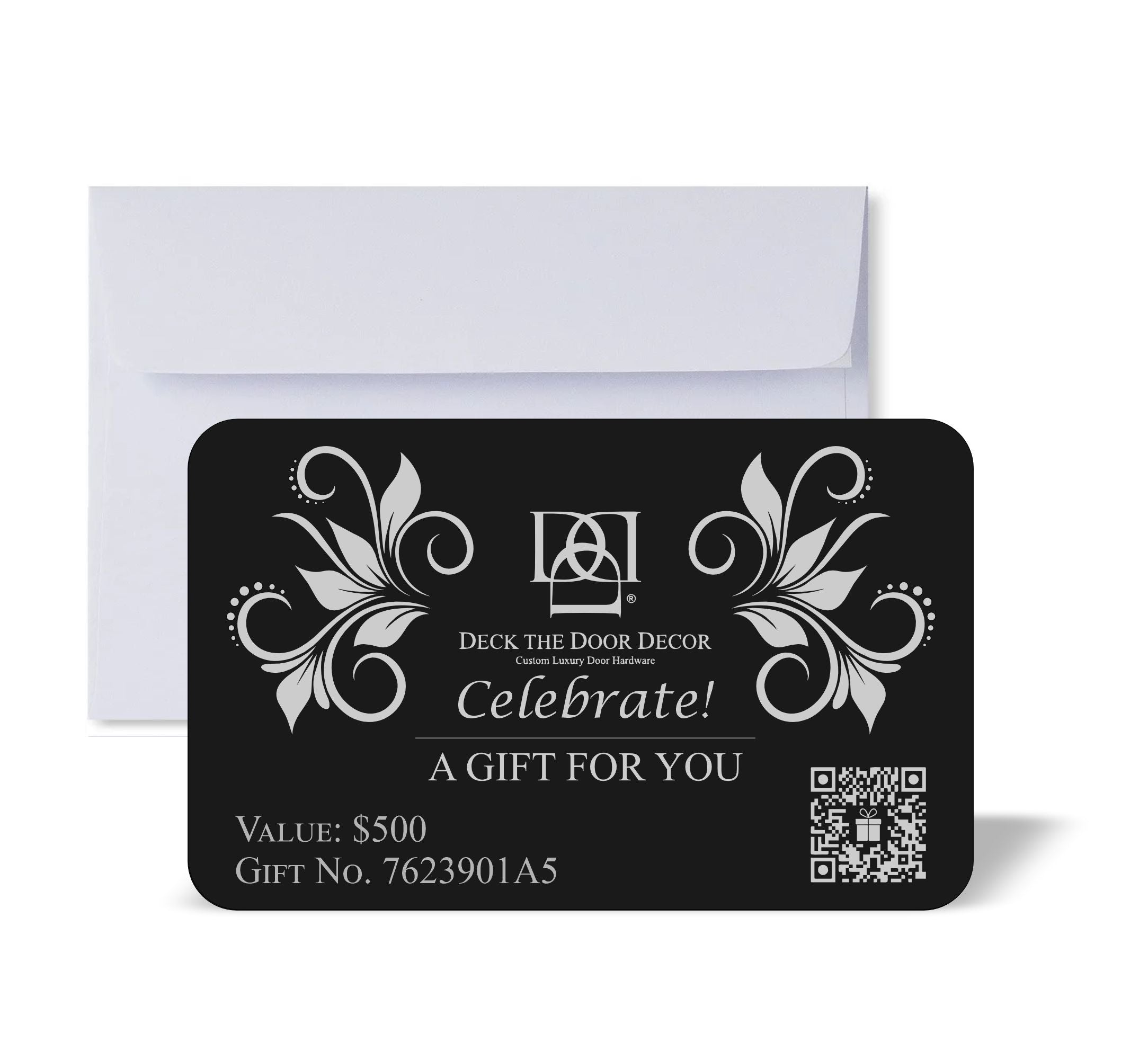 Luxury Engraved Gift Plaque – Anodized Aluminum, Multiple Designs & Values