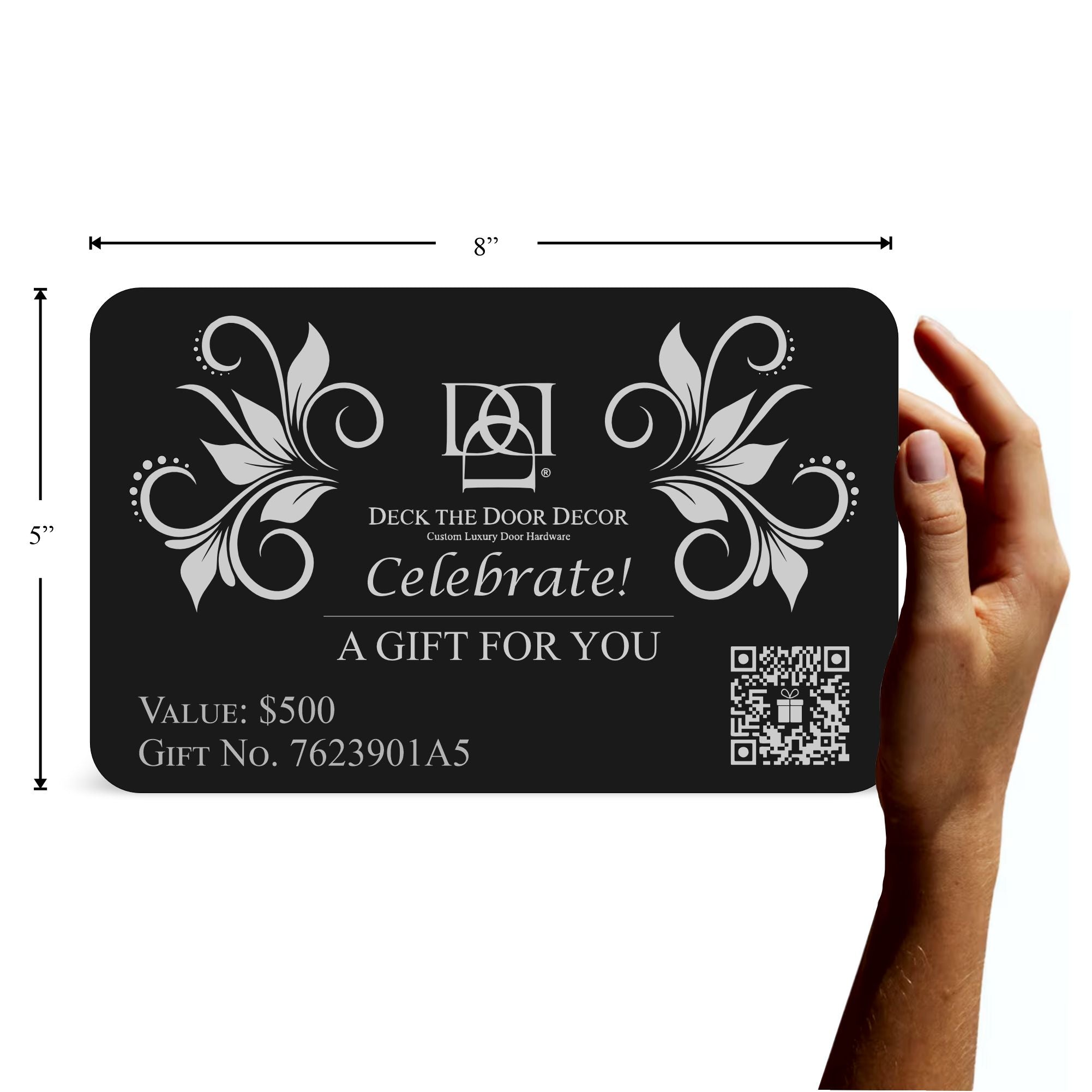 Luxury Engraved Gift Plaque – Anodized Aluminum, Multiple Designs & Values