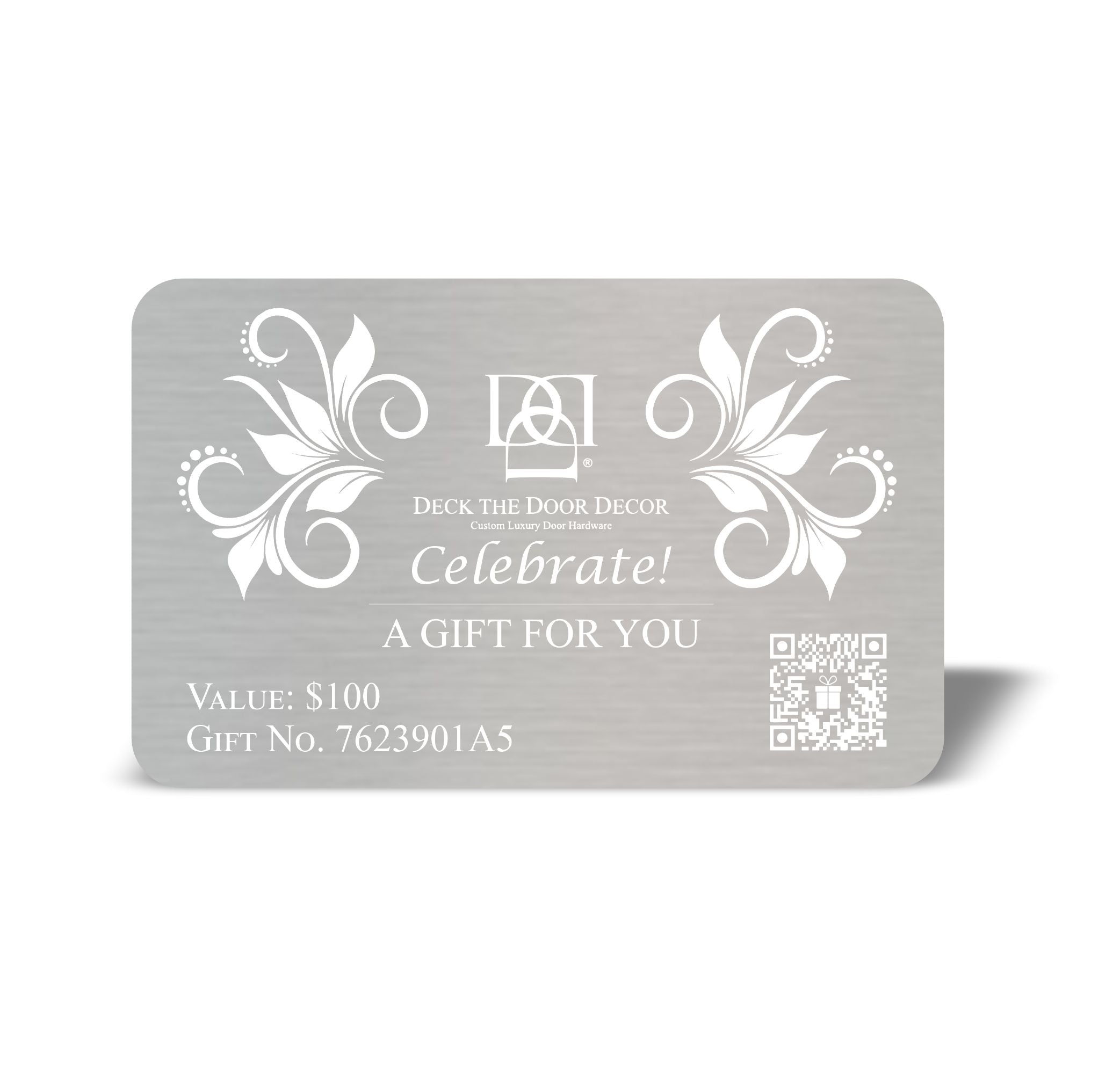 Luxury Engraved Gift Plaque – Anodized Aluminum, Multiple Designs & Values