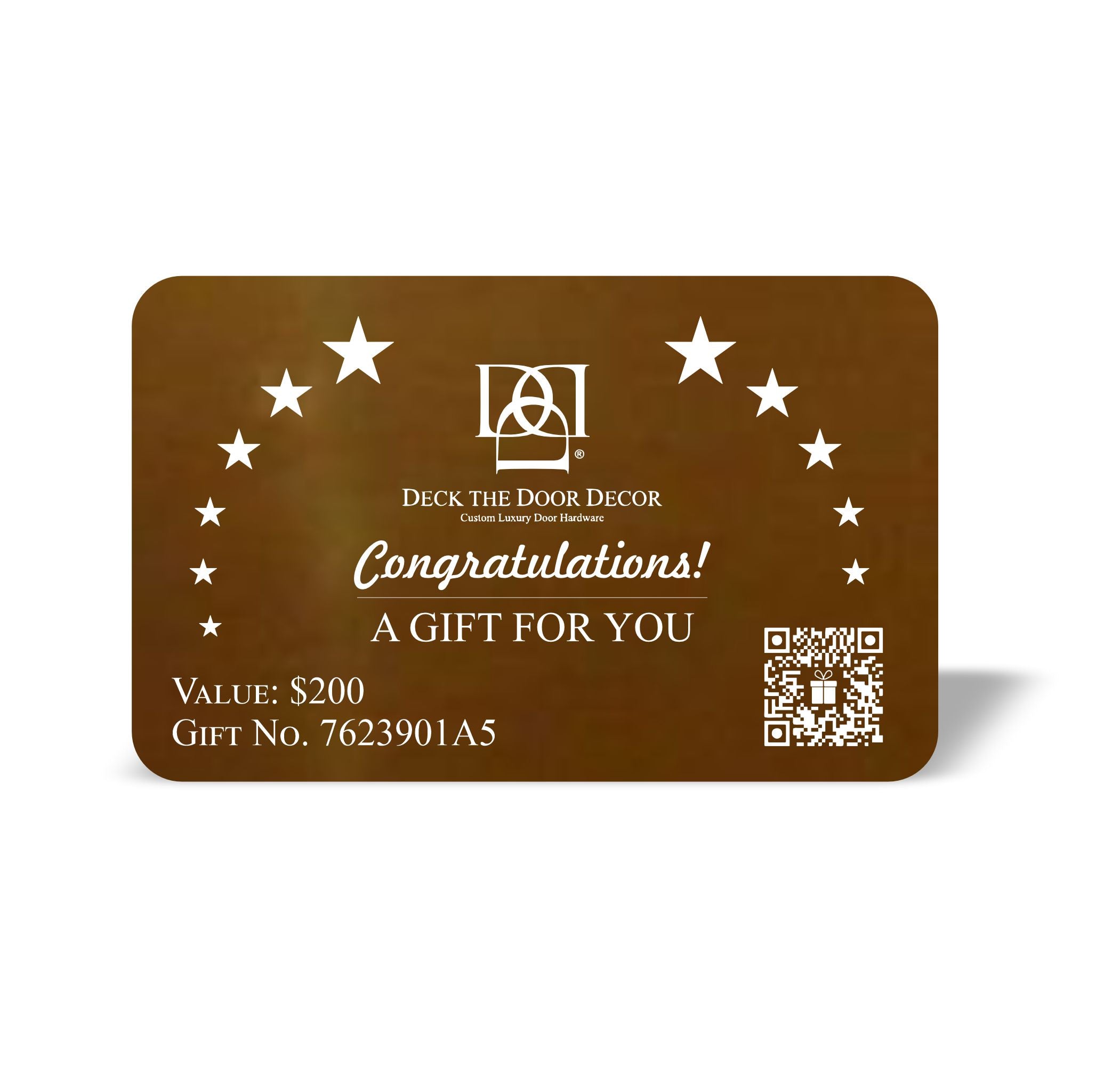 Luxury Engraved Gift Plaque – Anodized Aluminum, Multiple Designs & Values