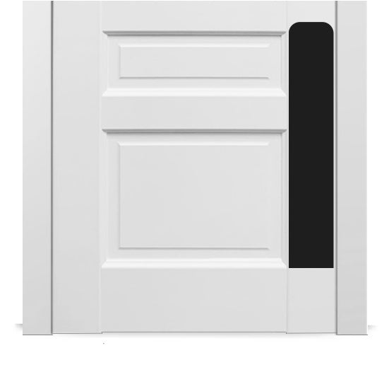 Dog Scratch Prevention Door Plate in Satin Black