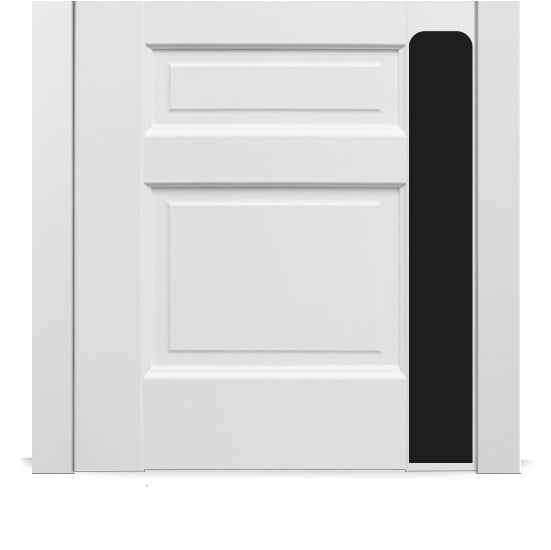 Dog Scratch Prevention Door Plate in Satin Black