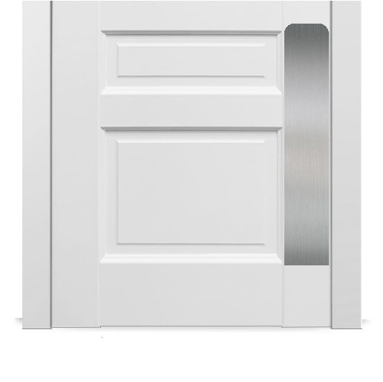 Dog Scratch Prevention Door Plate in Satin Nickel