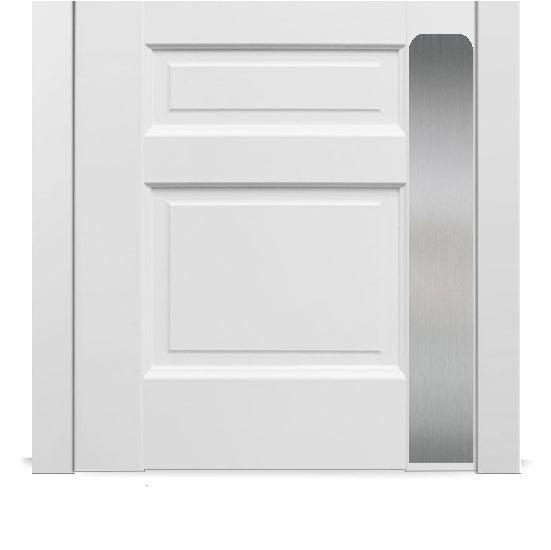 Dog Scratch Prevention Door Plate in Satin Nickel