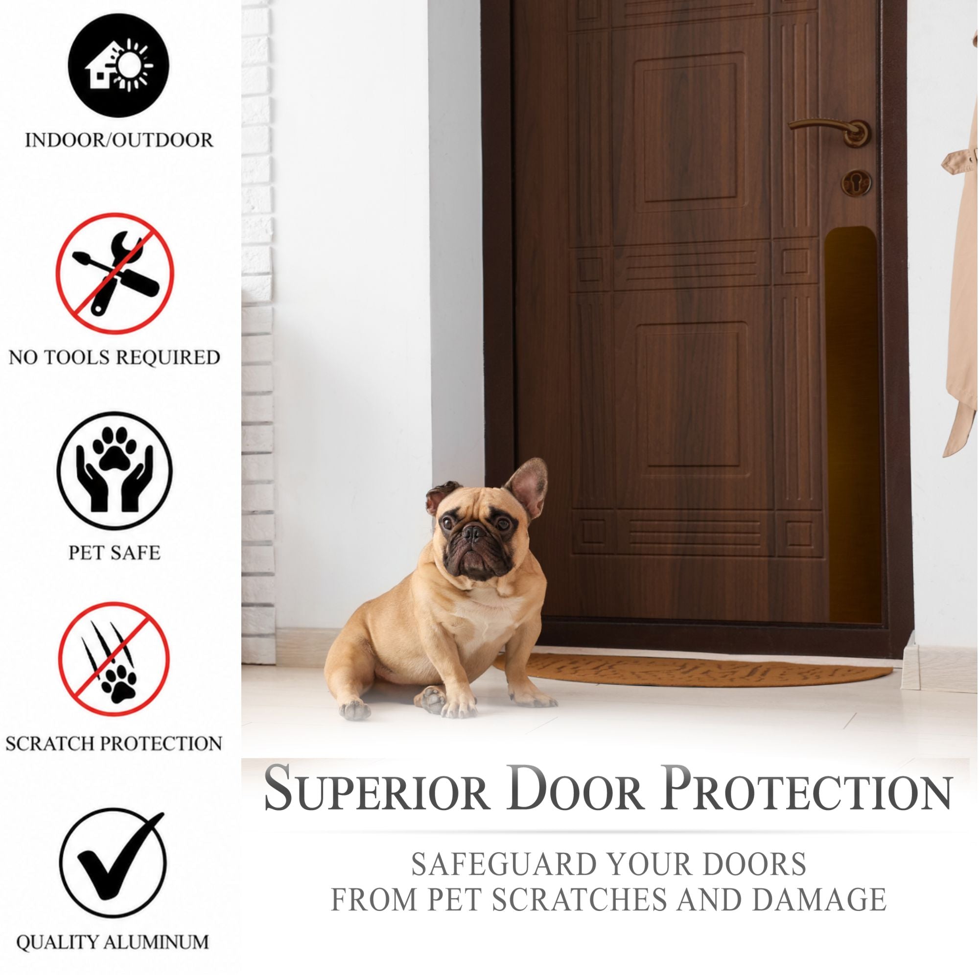 Oil Rubbed Bronze Dog Scratch Plate Product Benefits Photo