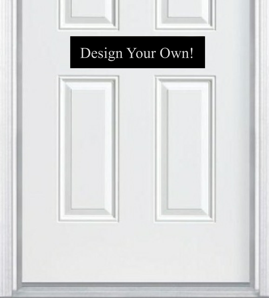 Custom Door Accent Plate - Engraved - Design Your Own - Multiple Finish & Size Options - Customizable