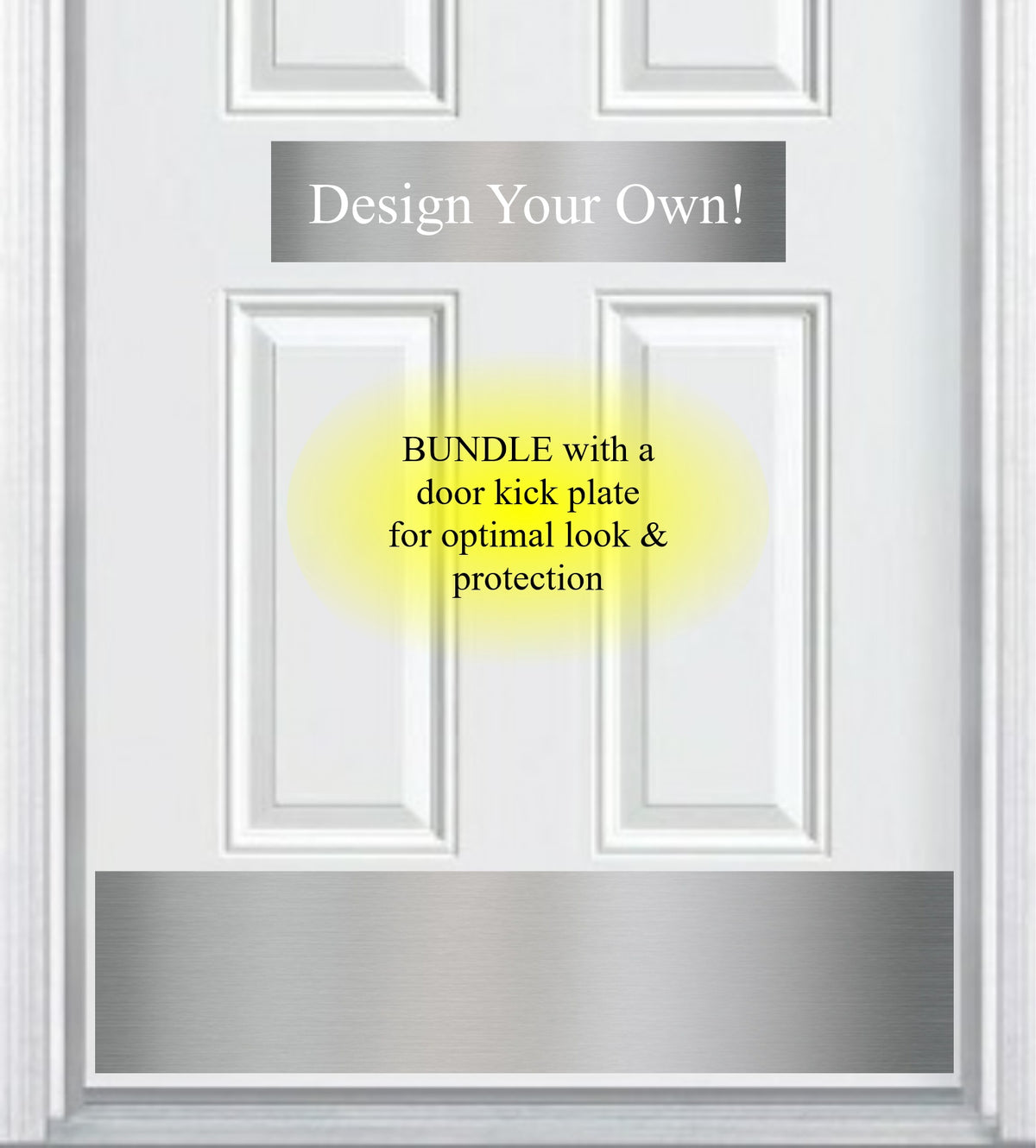 Custom Engraved Accent Door Kick Plate | Personalized Entry Hardware ...