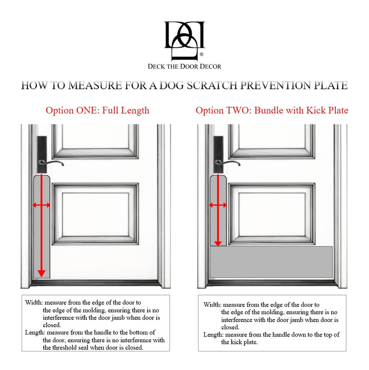 Deck the Door Decor How to measure for a Dog Scratch Protection Plate