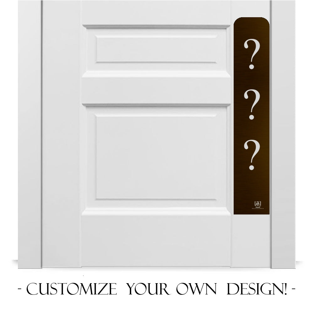Custom Engraved Dog Scratch Protection Plate in oil rubbed bronze