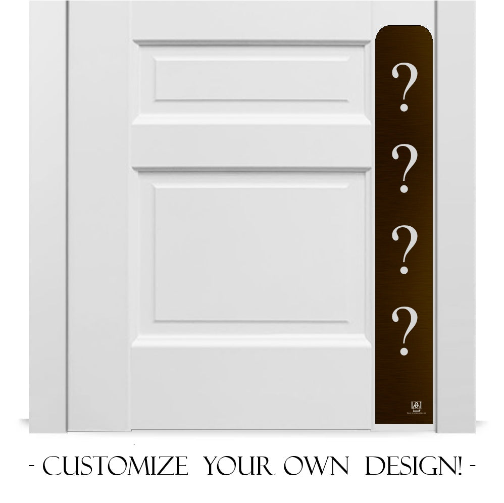 Custom Engraved Dog Scratch Protection Plate in oil rubbed bronze