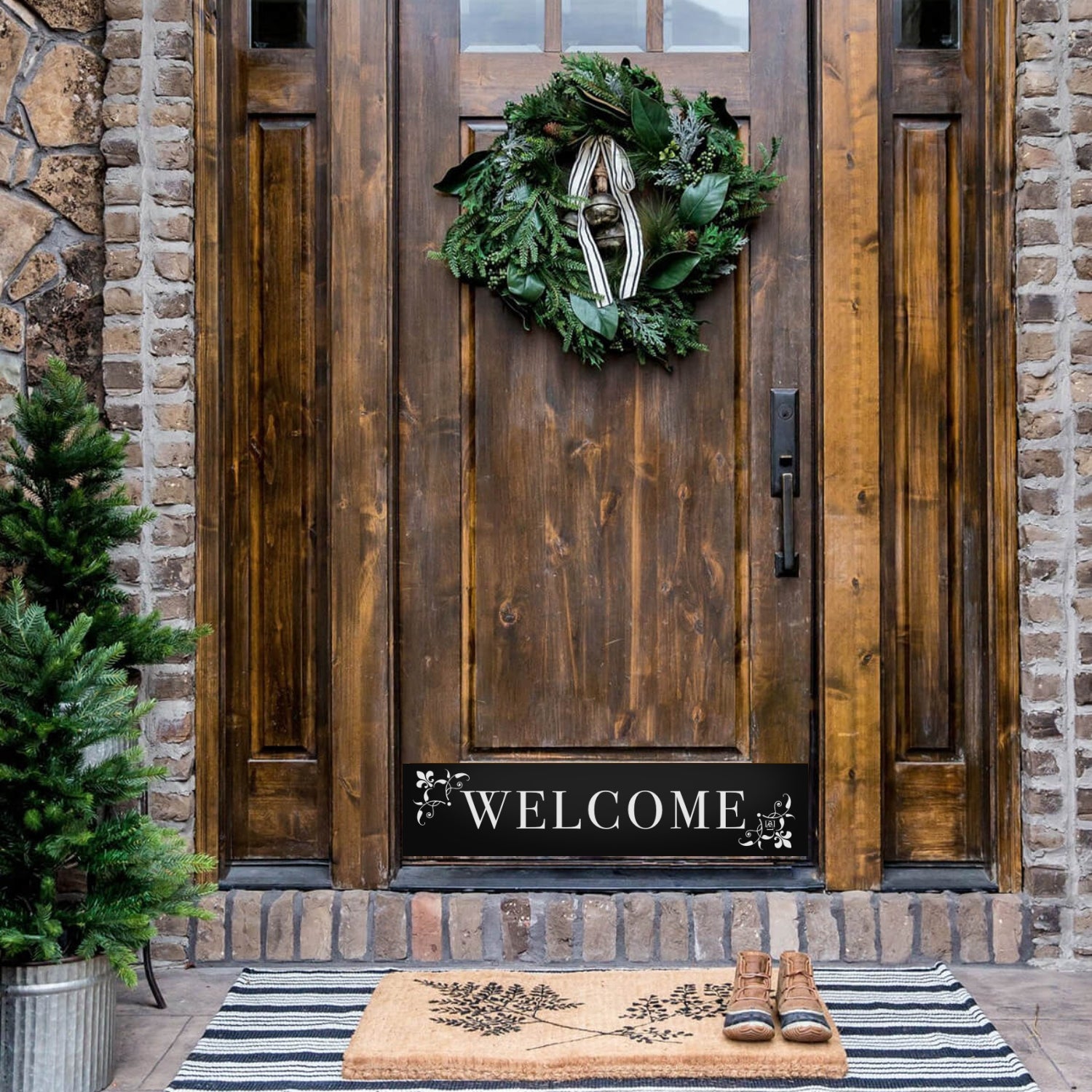 Johnson's Welcome Engraved Door Kick Plate - Personalized Entrance Protection