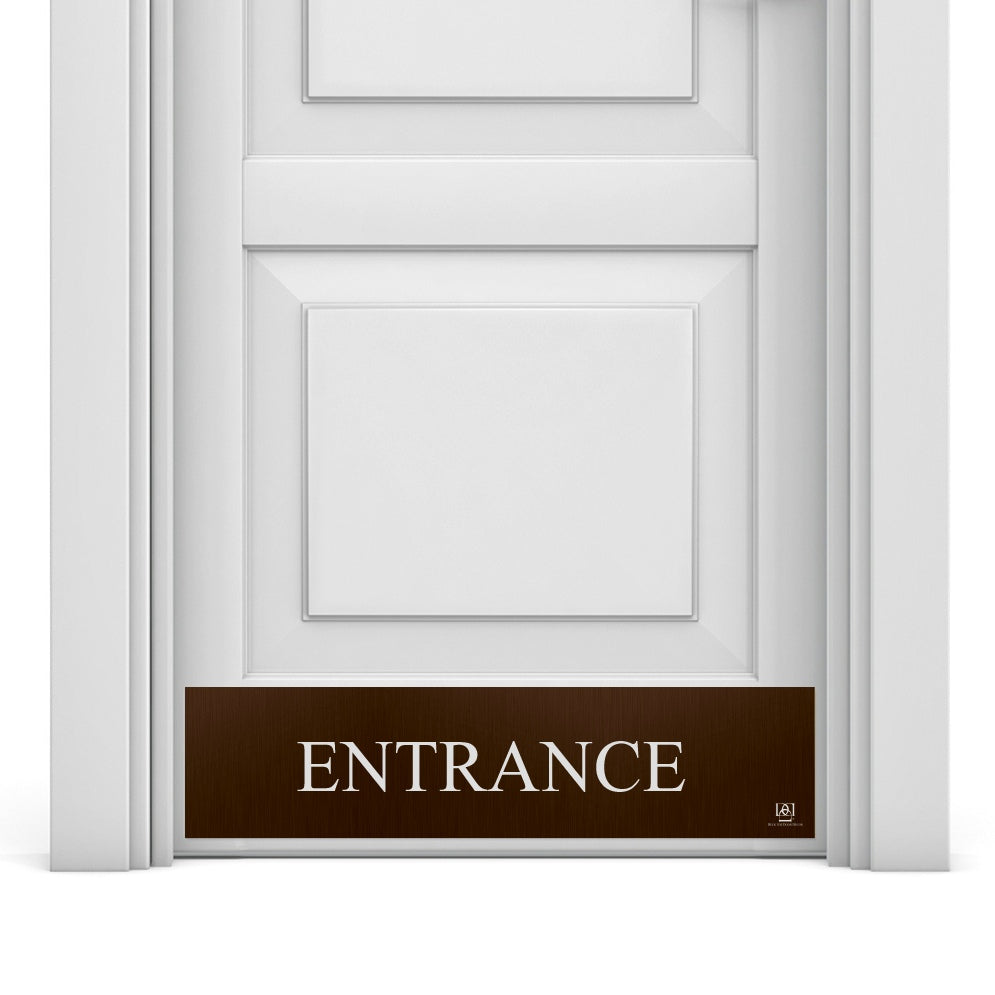 Engraved 'Entrance' Door Kick Plate
