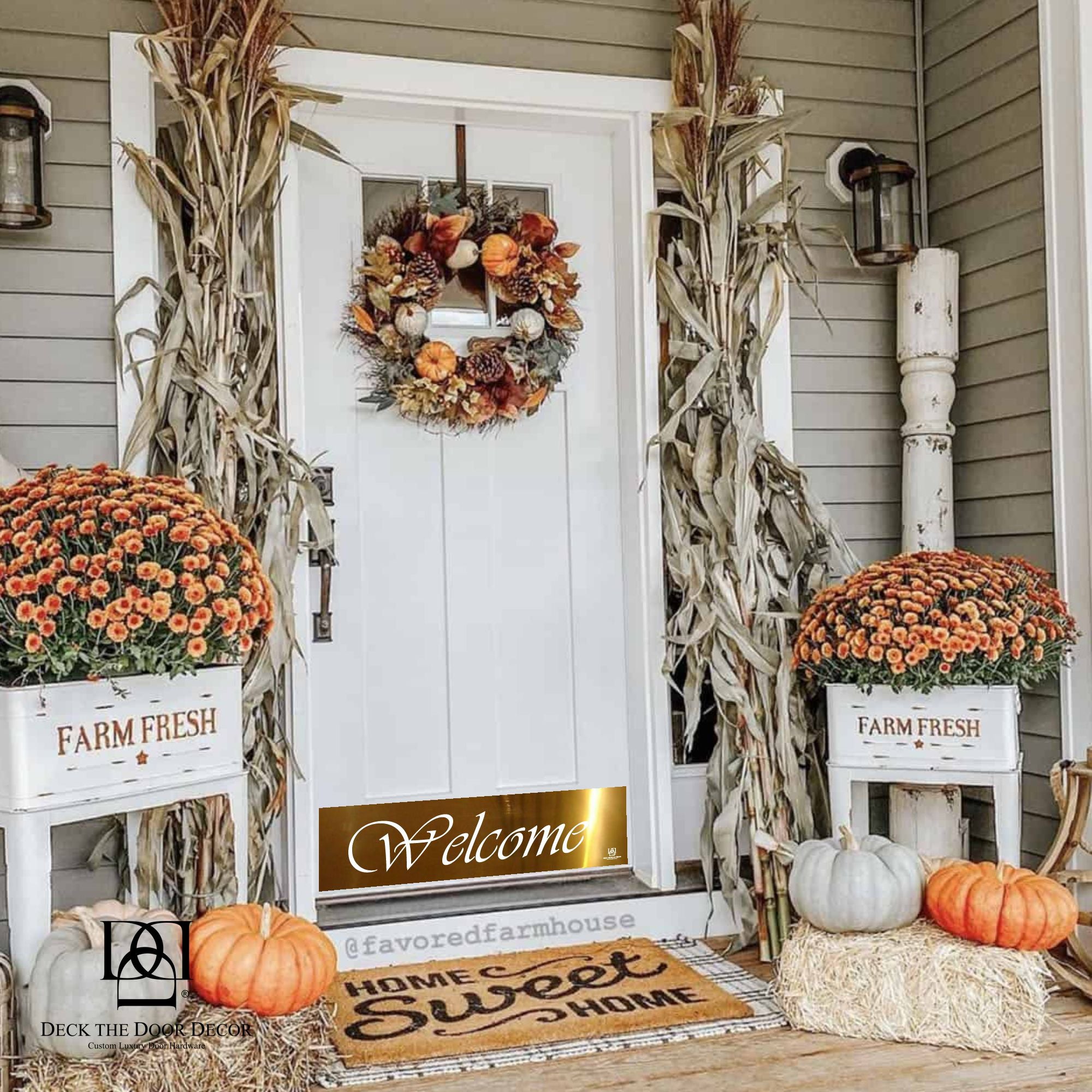 Script Welcome Engraved Door Kick Plate - Elegant Entrance Protection
