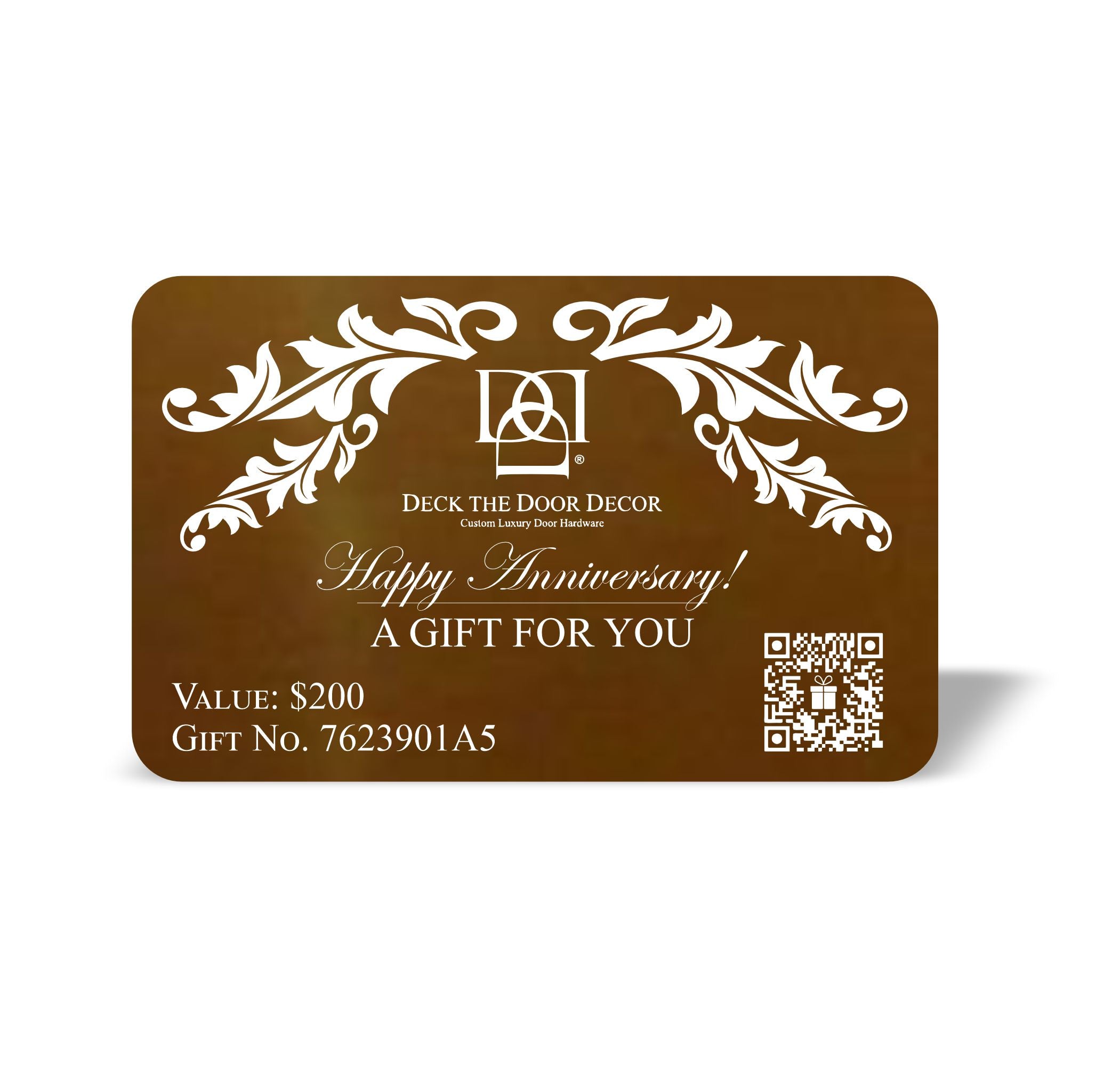 Luxury Engraved Gift Plaque – Anodized Aluminum, Multiple Designs & Values