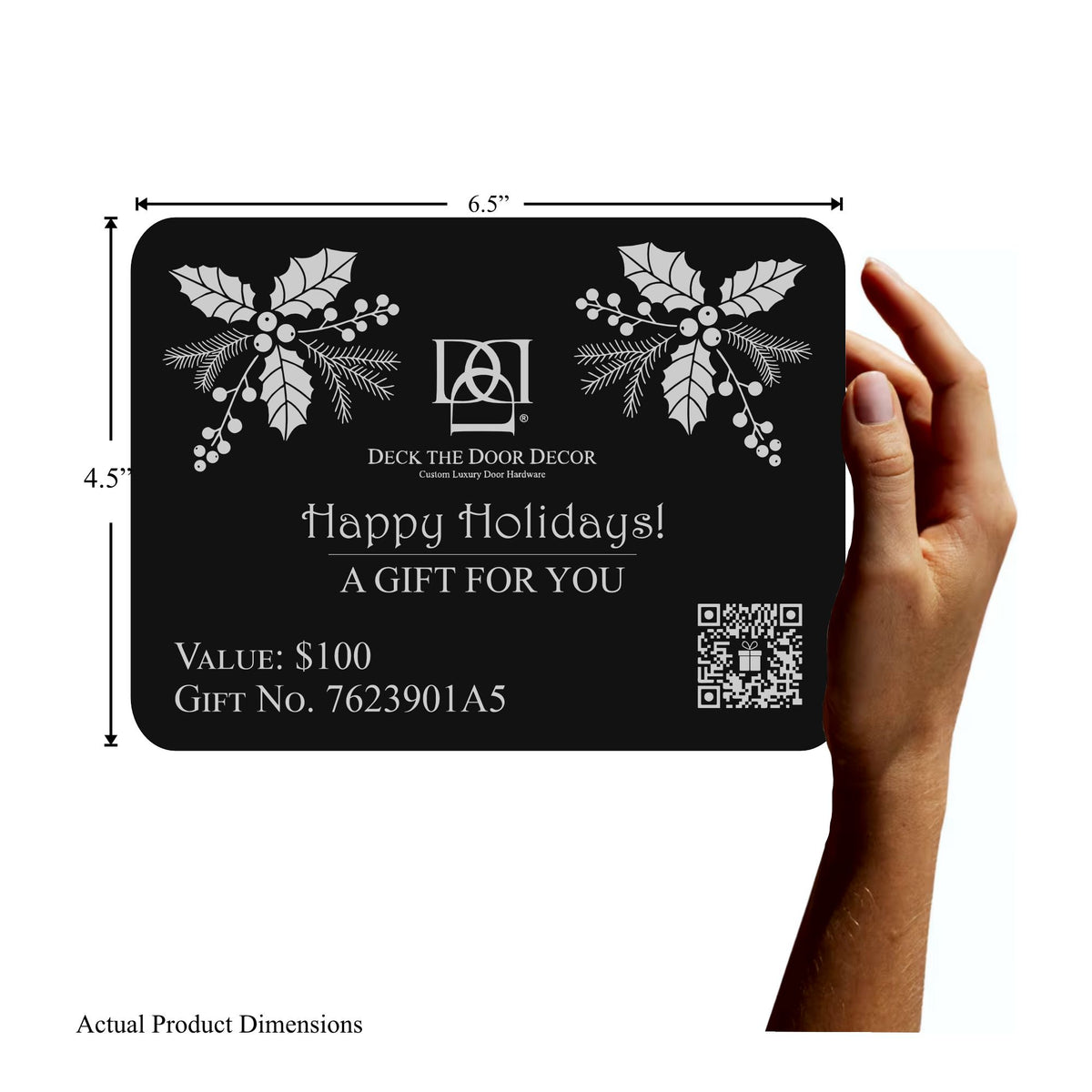 Luxury Engraved Gift Plaque – Anodized Aluminum, Multiple Designs & Values