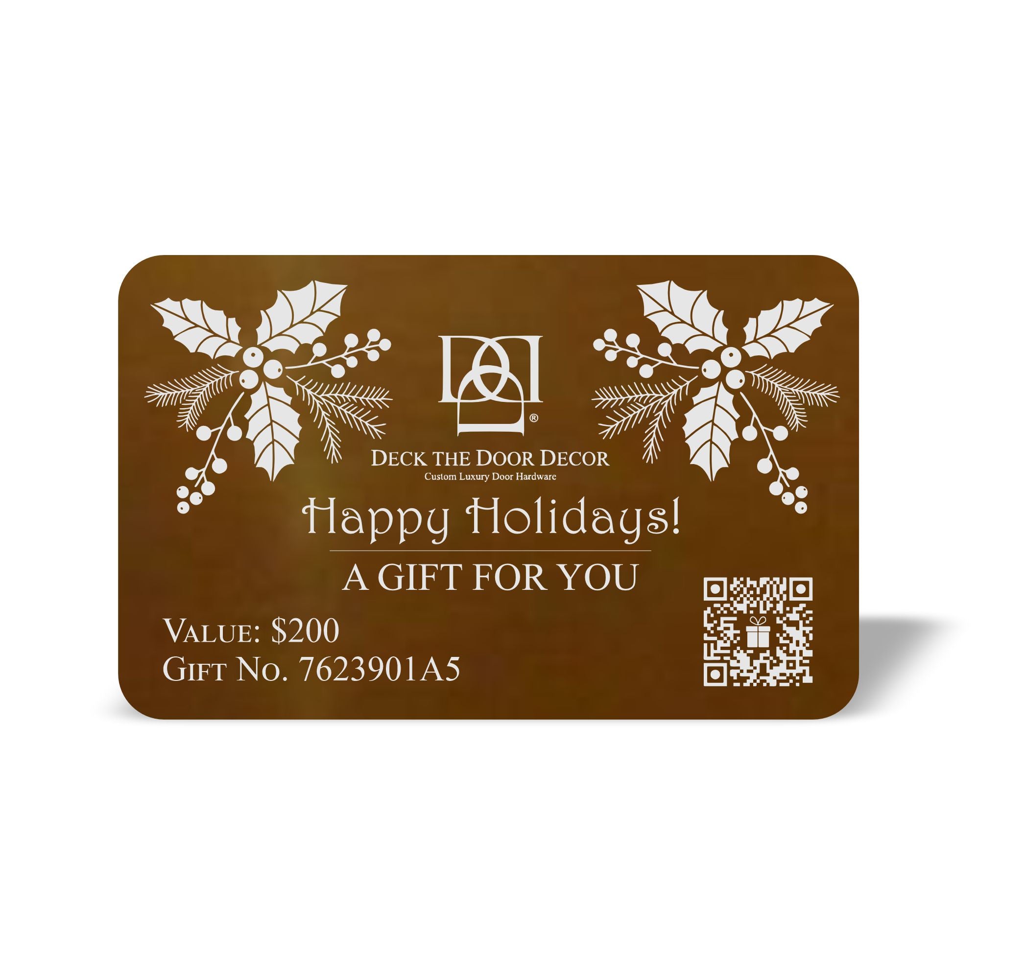 Luxury Engraved Gift Plaque – Anodized Aluminum, Multiple Designs & Values