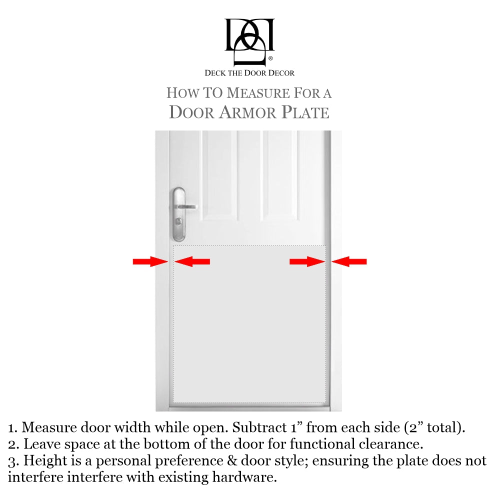 Durable Door Armor Plate - Multiple Finish & Size Options