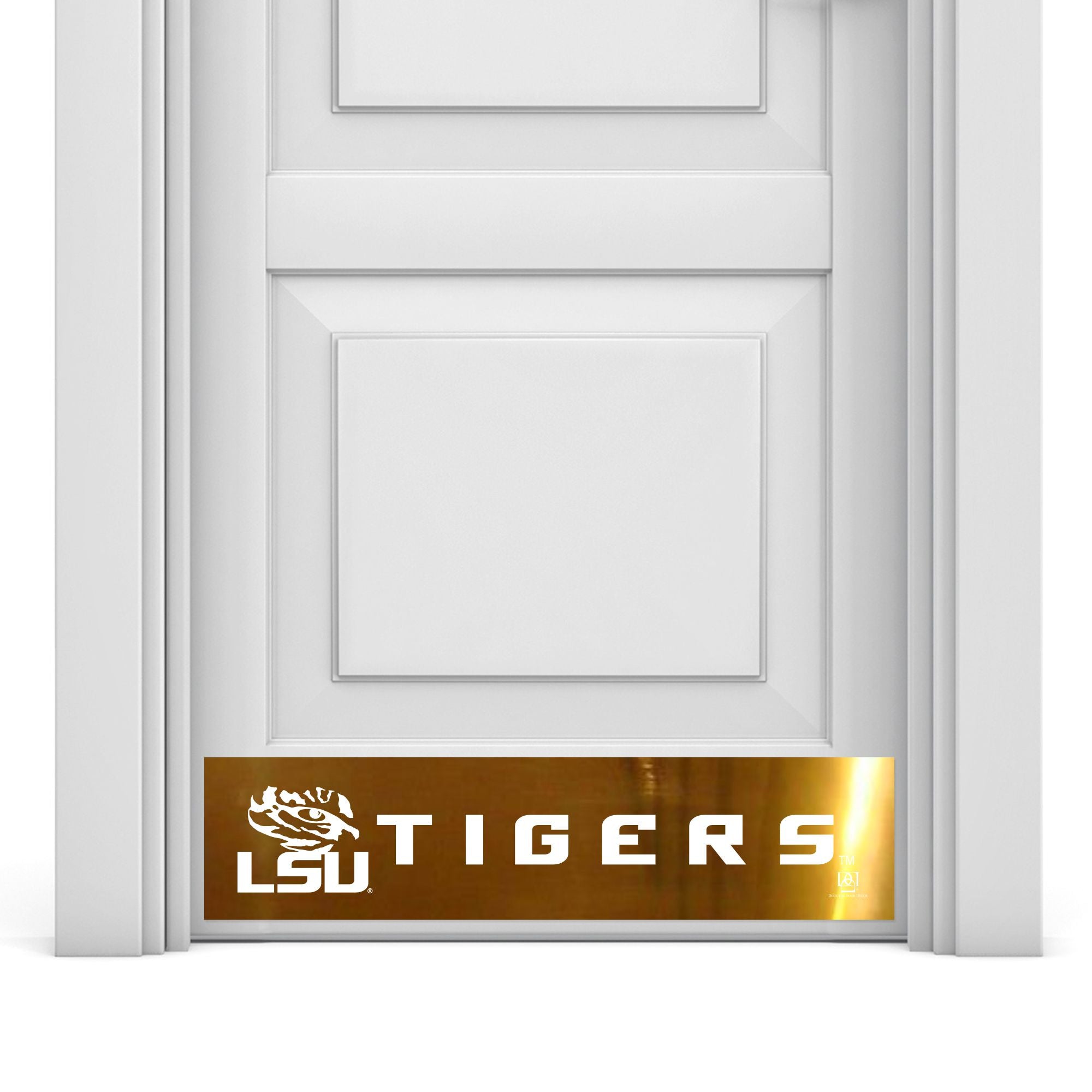LSU Tigers Engraved Door Kick Plate – Officially Licensed Collegiate Door Decor