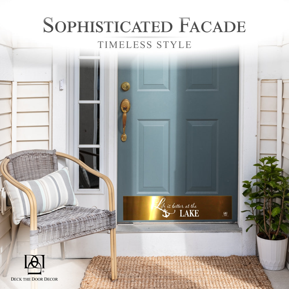 Life is Better at the Lake Engraved Door Kick Plate - Lakeside Entrance Protection