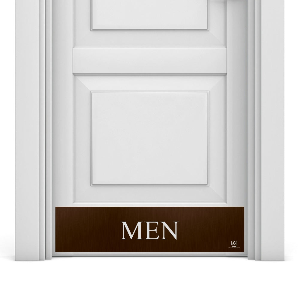 Men's Restroom Engraved Door Kick Plate